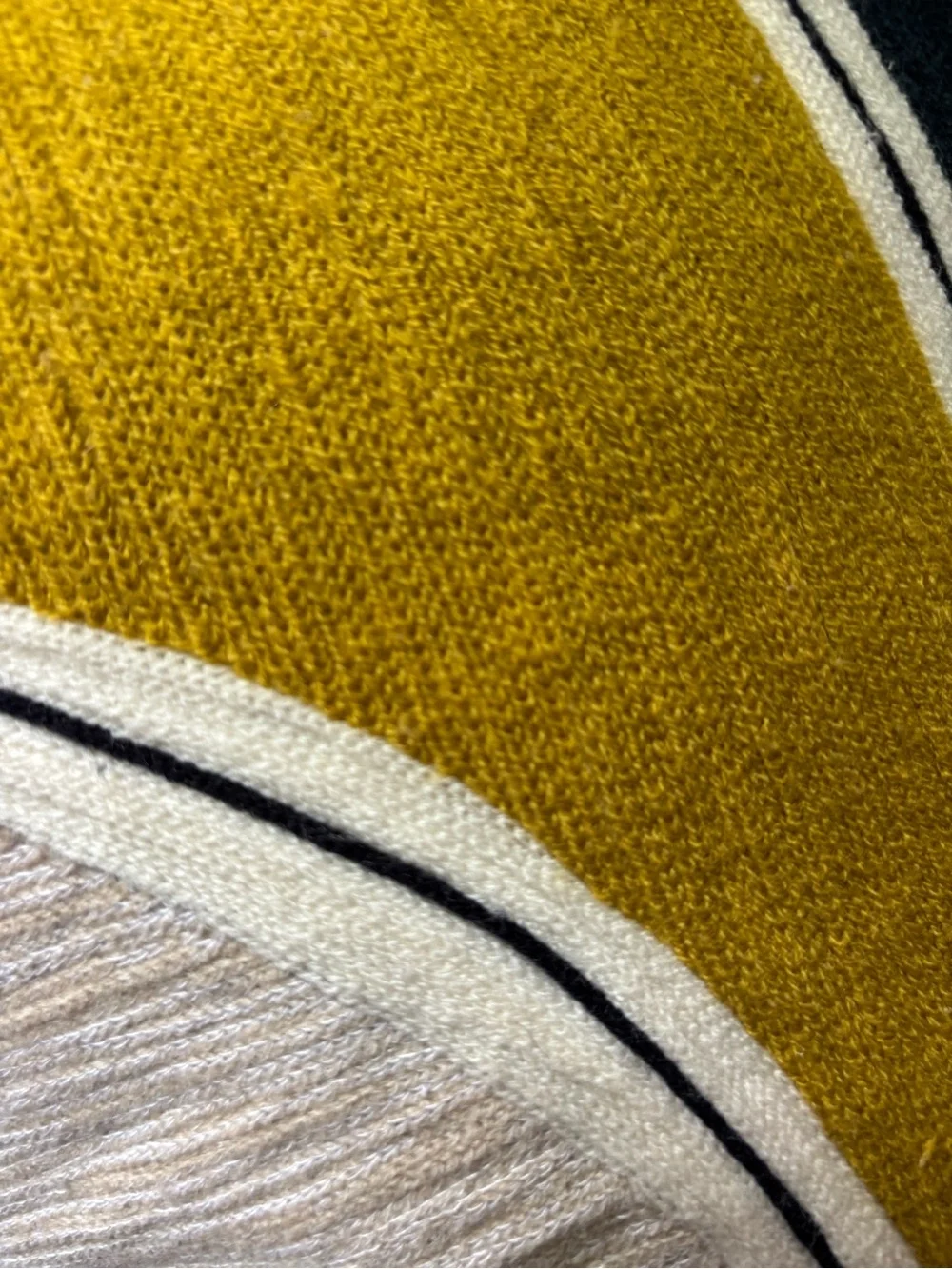 West Elm Abstract Woven Pillow in Navy, Mustard & Sage
